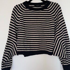 All Saints Stripped Drop Sleeve Sweater